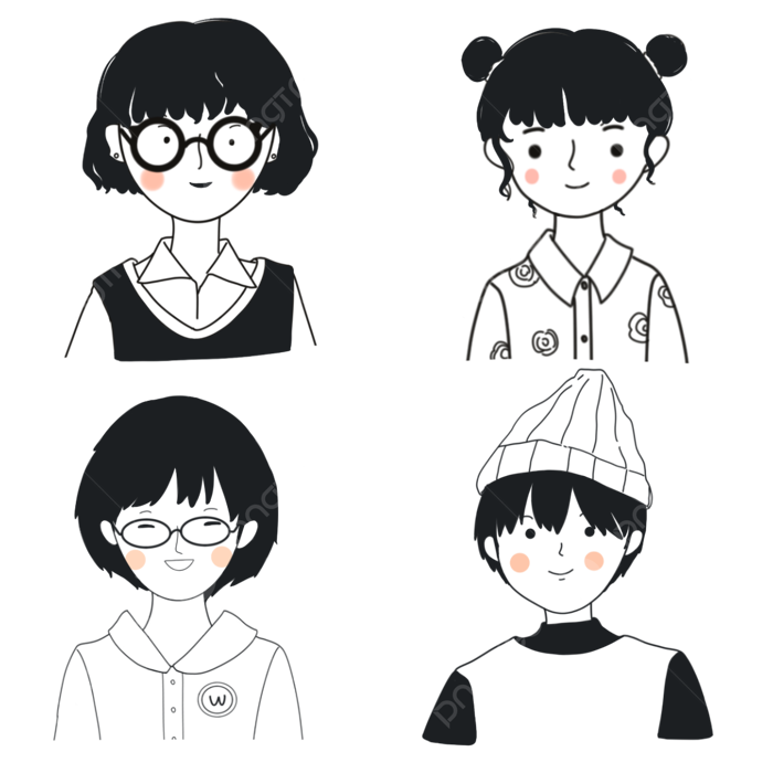Hình ảnh Avatar Nhân Vật đơn Giản Màu đen Và Trắng PNG , Tính Cách, Hình  đại Diện, Đen Và Trắng PNG miễn phí tải tập tin PSDComment và Vector
