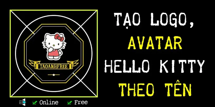 Tạo Avatar Hello Kitty Theo Tên Online - TẠO ẢNH ONLINE