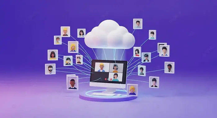 Hình nền Nền Khái Niệm điện Toán đám Mây Và Cuộc Họp Trực Tuyến Với Màn  Hình Máy Tính Avatar, đám Mây, Tin Học, Trực Tuyến Background Vector để tải  xuống miễn