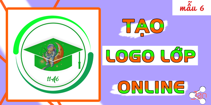 Tạo Logo Lớp Online [Kiểu 6] - Logo Lớp Đơn Giản với mũ tốt nghiệp. - TẠO  ẢNH ONLINE