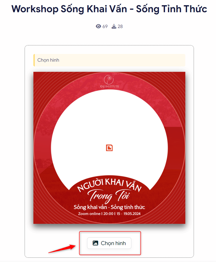 Hướng dẫn cách tạo khung avatar Facebook học viện RNI