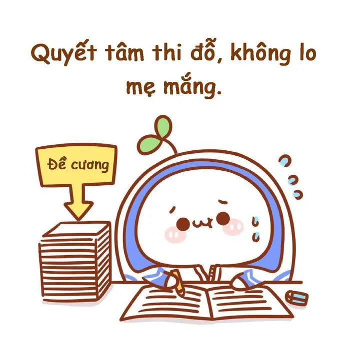 Avatar thể hiện tinh thần học tập chăm chỉ