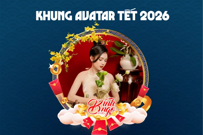 Những mẫu khung avatar, khung ảnh đại diện Tết Bính Ngọ 2026 đẹp và mới nhất