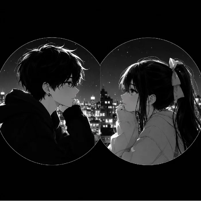 160+ avatar đôi anime đen trắng độc, lạ, hot rần rần