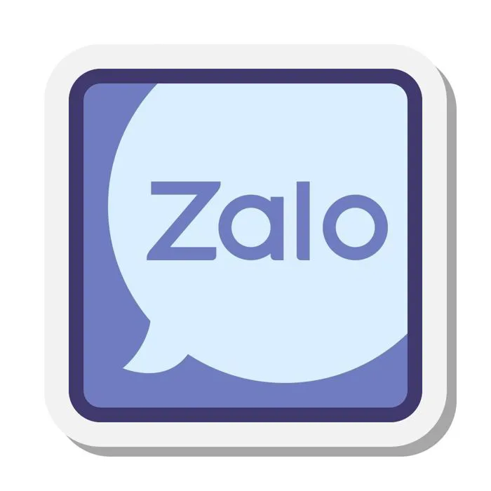 Zalo icon in Stickers Style