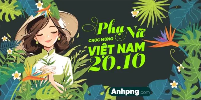 Ảnh 20/10 đẹp – Thiết kế thiệp banner phông nền tôn vinh phụ nữ Việt Nam -  Anhpng.com - Kho Tài Nguyên Thiết Kế: Ảnh Png, Vector, Corel, Ai, Psd