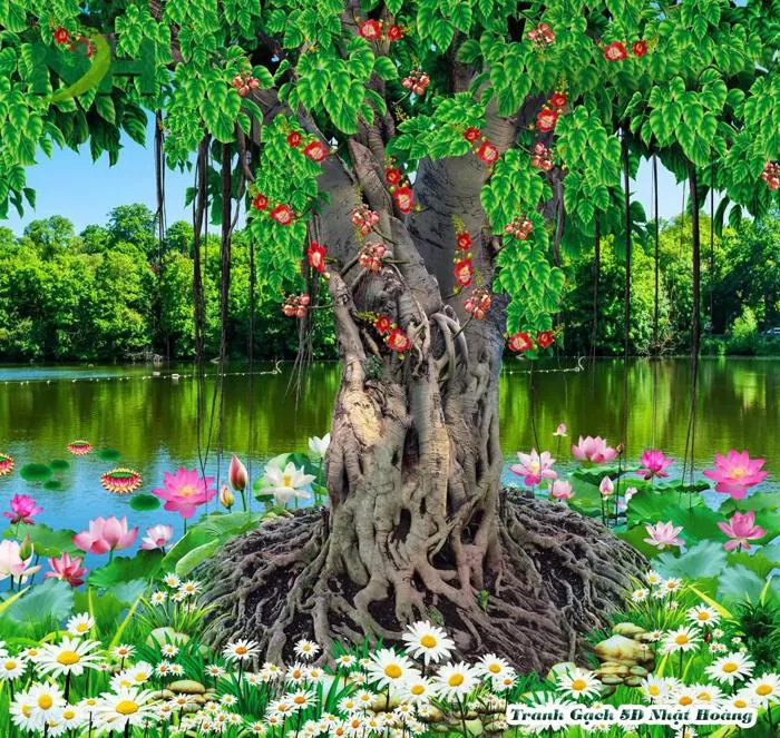 Gạch 3d phòng thờ trang trí giúp tô điểm không gian thờ cúng