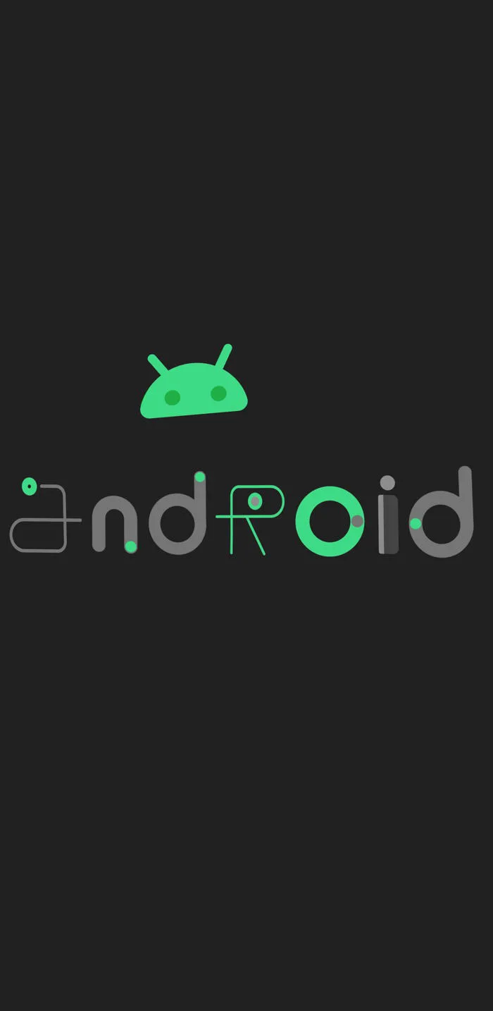Hình Nền Logo Tối Giản Android Chế Độ Tối | 2000x4097 | Wallpaper Alchemy