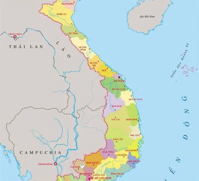 Bản đồ Việt Nam 63 tỉnh thành mới nhất 2025 chi tiết?