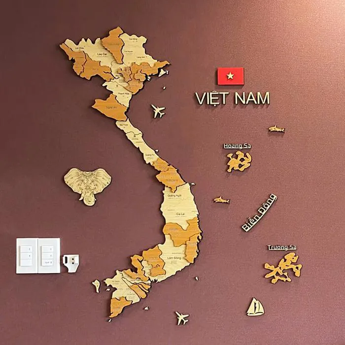 Bản đồ Việt Nam 3D - Gach New Concept