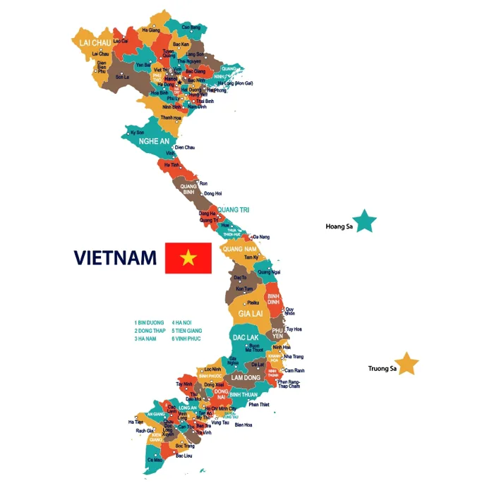 Bản Đồ Việt Nam Vector Chính Xác 03 (v60563689) • Vector6 All New - Super  AI Design