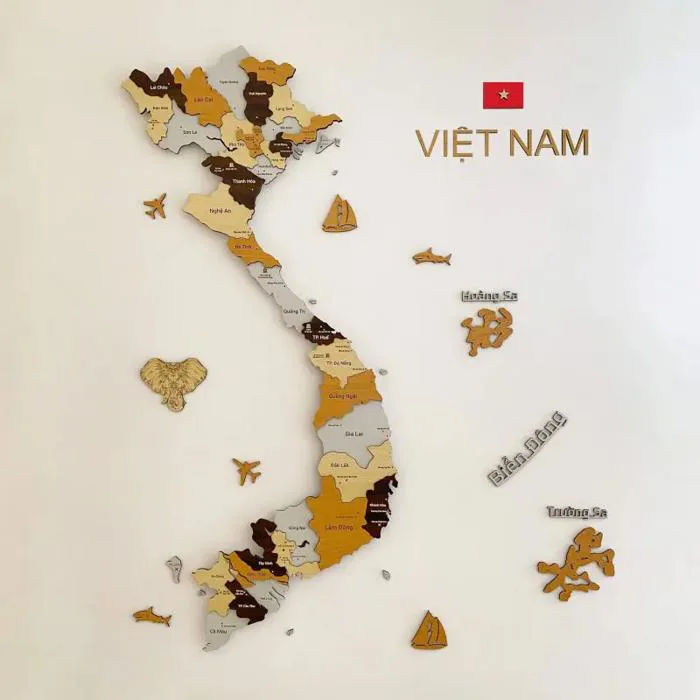 Bản đồ Việt Nam 3D - Gach New Concept