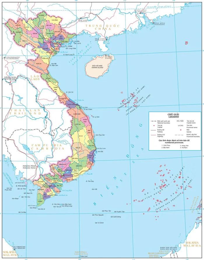 Bản đồ Việt Nam 63 tỉnh thành phóng to mới nhất [Tải ngay]