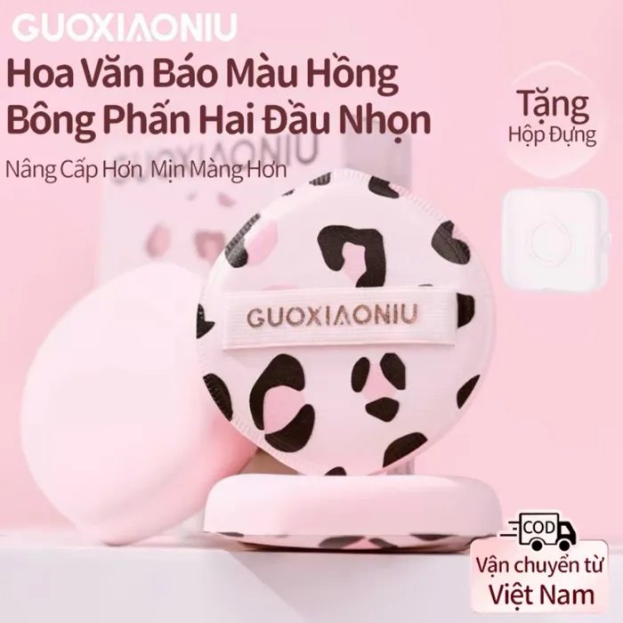 GUOXIAONIU] Mút Đánh Nền Hình Giọt Nước Báo Hồng Guoxiaoniu Chất Siêu Mềm  Mịn Kèm Hộp Thoáng Khí Dùng Ướt Và Khô | Shopee Việt Nam