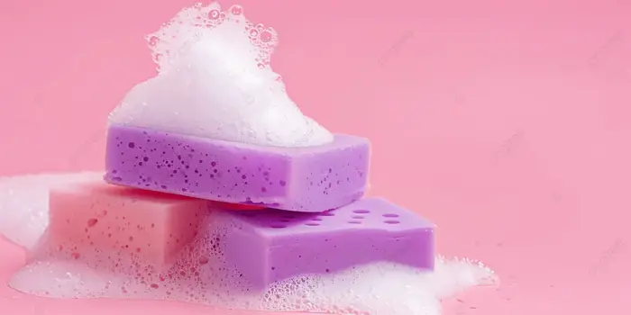 Hình nền Bọt Biển Màu Tím Với Bong Bóng Xà Phòng Bọt Trên Một Nền Màu Hồng  Rực Rỡ, Miếng Bọt Biển Màu Tím, Bong Bóng Xà Phòng, Vệ Sinh Background  Vector
