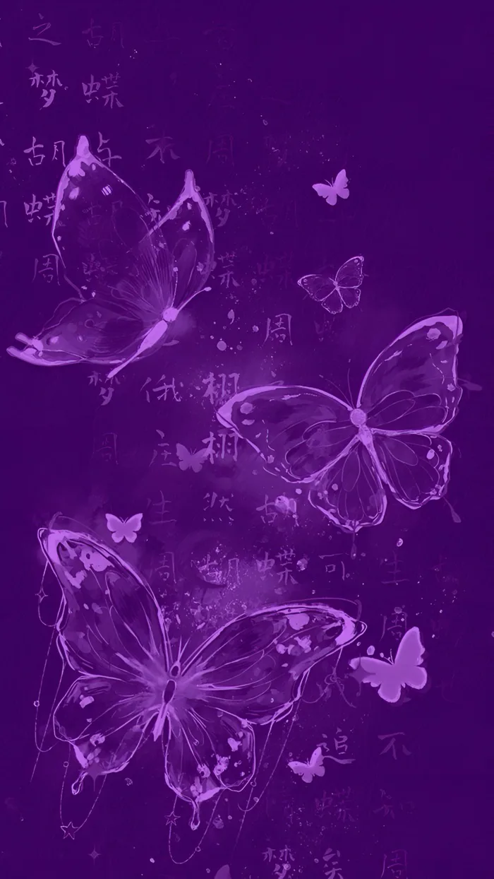 Hình Nền Bướm Tím Mộng Mơ | 2208x3924 | Wallpaper Alchemy