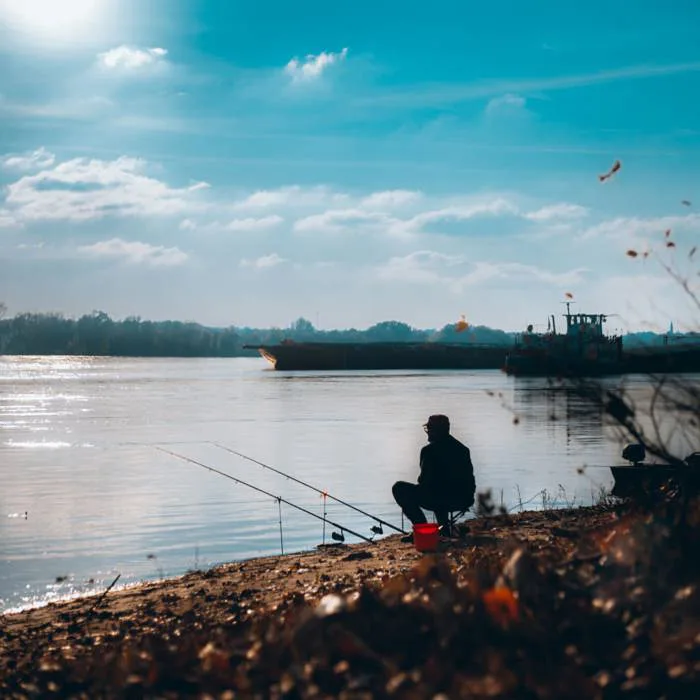 Hình ảnh miễn phí: ngư dân, Câu cá, ngồi, cần câu, bờ sông, bóng tối, Sà  Lan, tàu chở hàng, hồ nước, nước