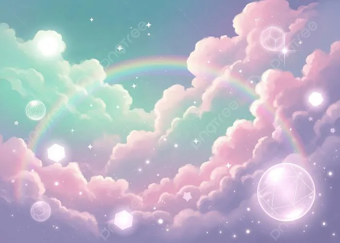 Hình nền Bầu Trời Pastel Mơ Mộng Với Hình Nền Nền Cầu Vồng, Bầu Trời Màu  Phấn, Cầu Vồng, Mây Background Vector để tải xuống miễn phí - Pngtree