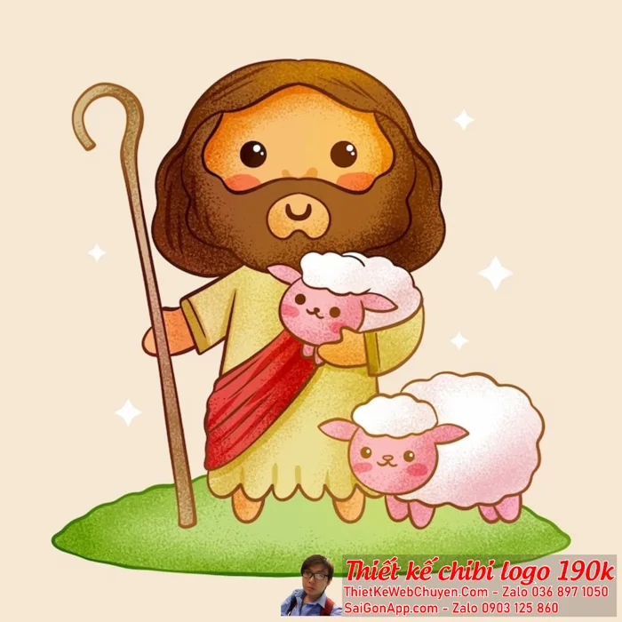 Chúa Giêsu chibi ( chibi jesus ), THIẾT KẾ CHIBI 190K CUTE ĐÁNG YÊU