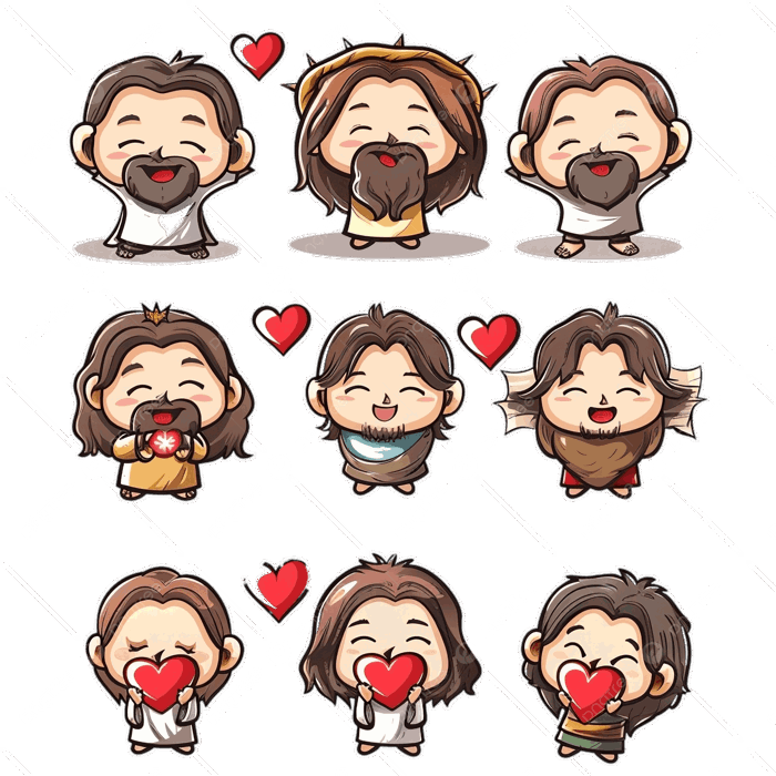 Hình ảnh Bộ Sưu Tập Nhân Vật Hoạt Hình Chibi Chúa Jesus Dễ Thương Với Trái  Tim Tình Yêu PNG , Clipart Trái Tim, Clip Nghệ Thuật Tình Yêu, Clipart Chúa  Jesus