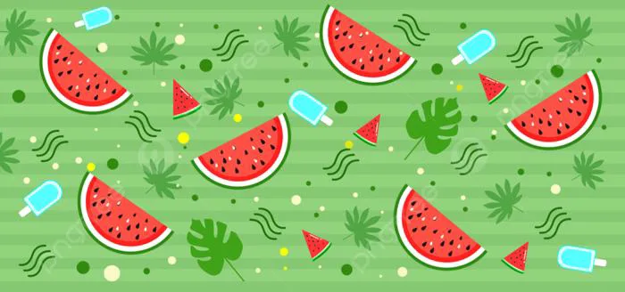 Hình nền Mùa Hè Tươi Mát Dưa Hấu Kem Lá Sọc Xanh Nền, Hình Nền, Màu Xanh  Lá, Mùa Hè Background Vector để tải xuống miễn phí - Pngtree