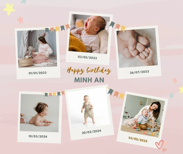 Kho ảnh em bé đẹp cho album, thiệp mời và hình nền | Canva