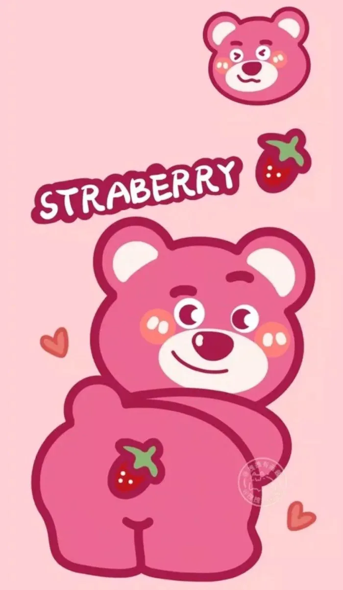 TOP 50+ hình nền điện thoại gấu dâu Lotso 4k cute, dễ thương