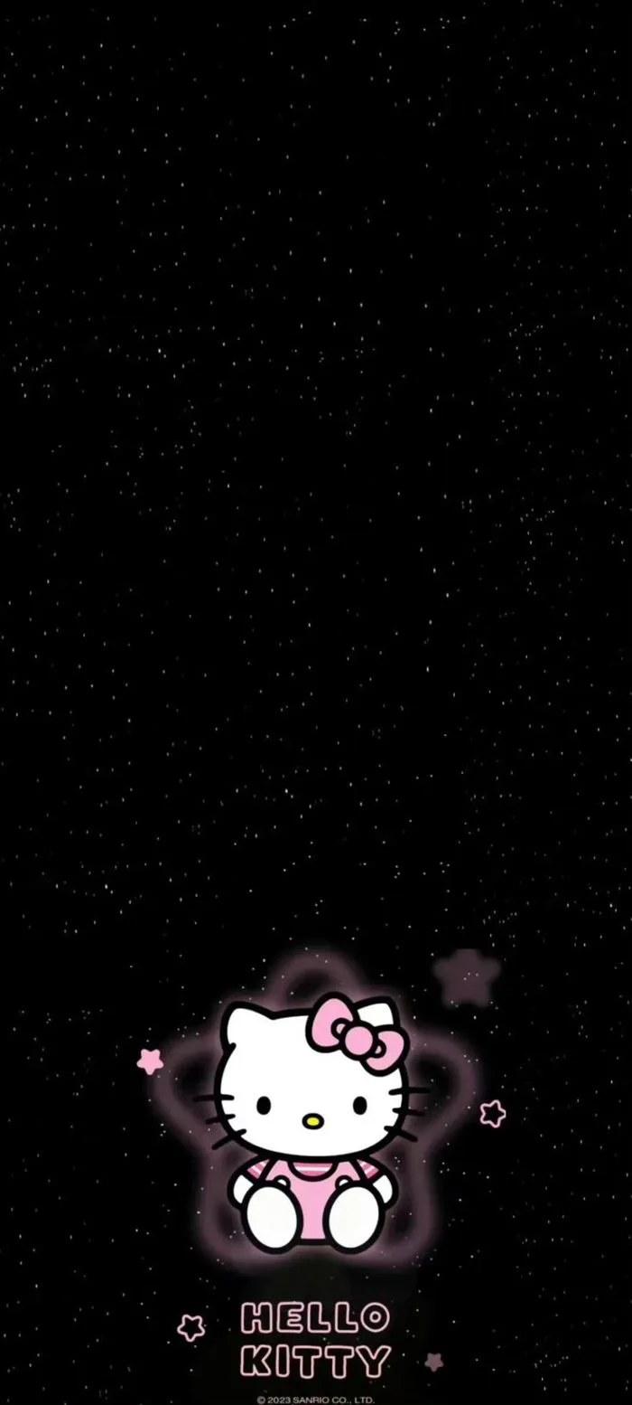 Hình nền hello kitty đen