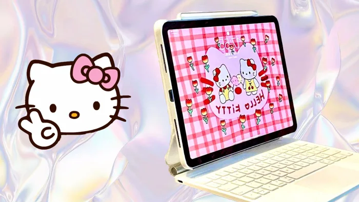 Hình nền iPad Hello Kitty cực dễ thương, màu sắc bạn nên sở hữu ngay