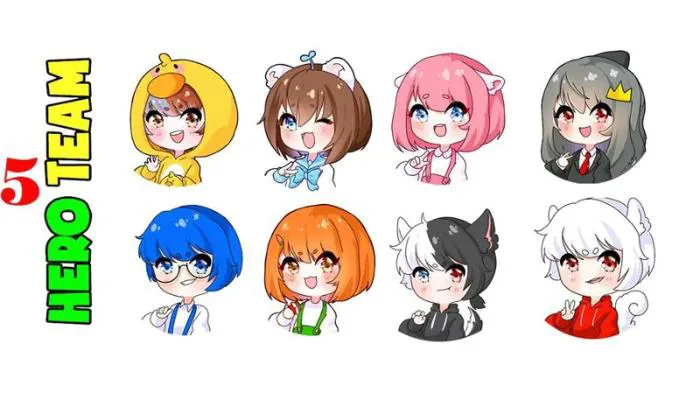 Bộ sưu tập hình ảnh Hero Team dễ thương