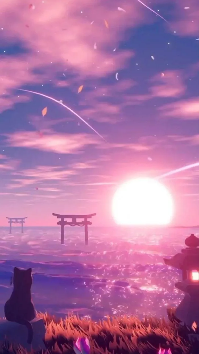 Hình nền động cảnh hoàng hôn trên biển tuyệt đẹp [Video] in 2022 | Anime  scenery wallpaper, Anime scenery, Scenery wallpaper
