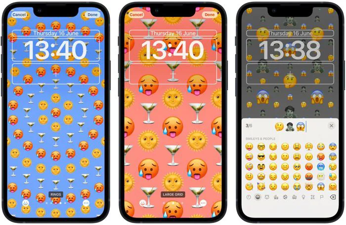 iOS 16: Cách tạo hình nền màn hình khóa biểu tượng cảm xúc cực đơn giản