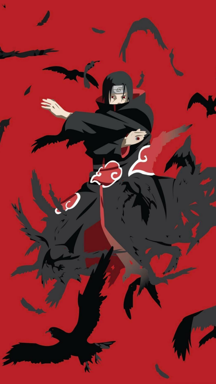 Tui đã chỉnh sửa hình nền [này](https://www.deviantart.com/slezzy7/art/ Itachi-Uchiha-Naruto-Minimalist-Wallpaper-612329016 on my phone) trên điện  thoại, mong mọi người thích. (tải lại) : r/Naruto
