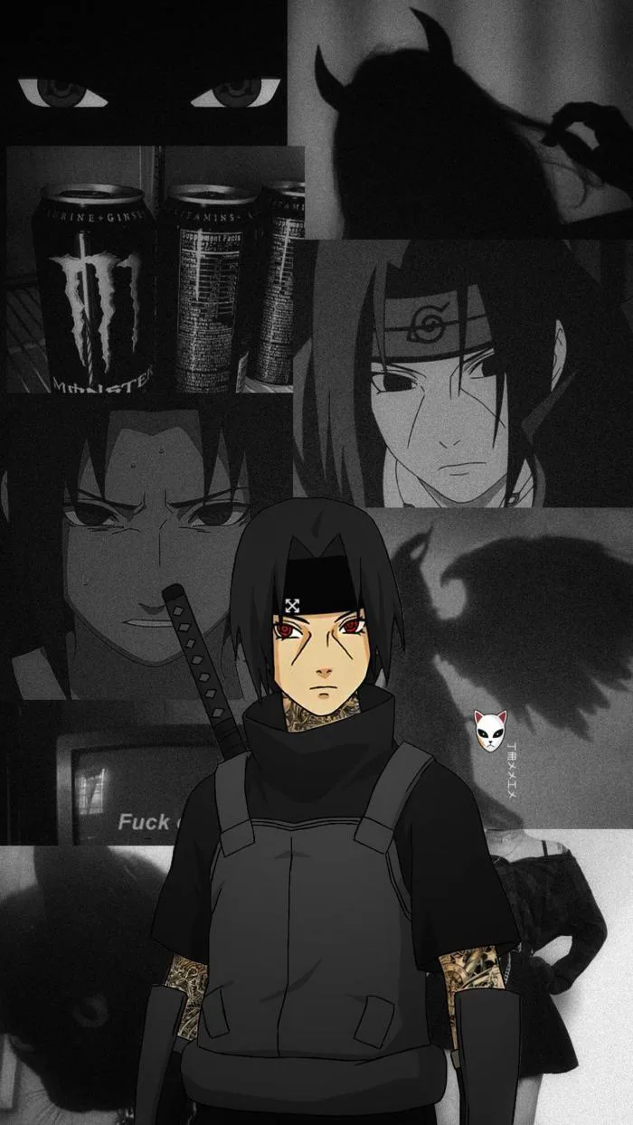Đây là hình nền Itachi do mình làm. Mong cậu thích nha 😊 : r/Naruto