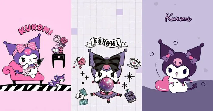 Tổng hợp bộ hình nền Kuromi cute dành cho Fan trên điện thoại và máy tính