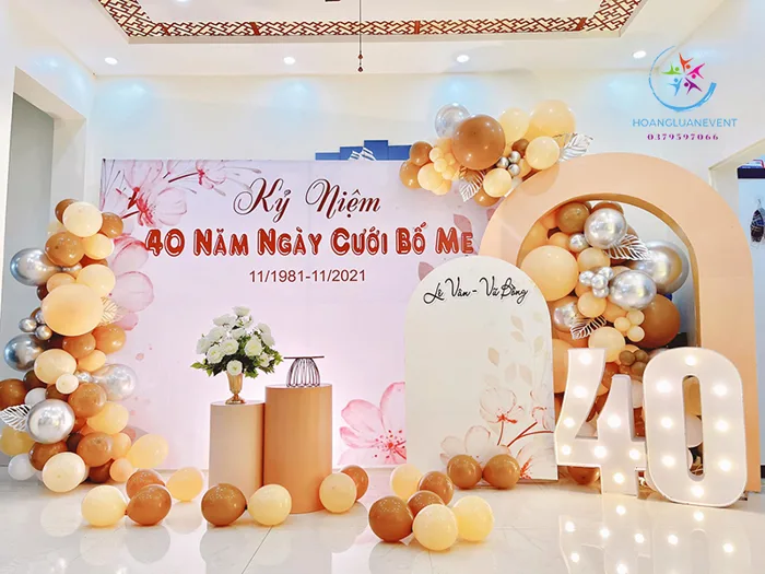 Trang trí kỷ niệm ngày cưới bố mẹ TC333