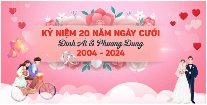 Tải 100+ mẫu backdrop, background kỷ niệm 10, 20, 30, 40, 50 năm ngày cưới  - Inviva.vn
