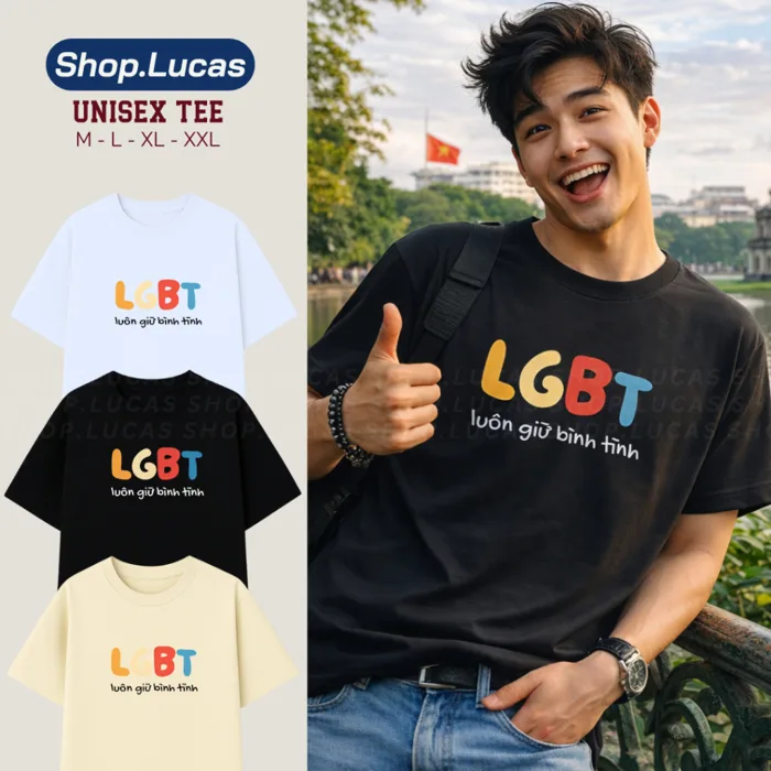 Áo Thun In Chữ LGBT LUÔN GIỮ BÌNH TĨNH Meme Hài Hước Nam Nữ Unisex Cổ Tròn  Cotton Local Brand Shoplucas | Shopee Việt Nam