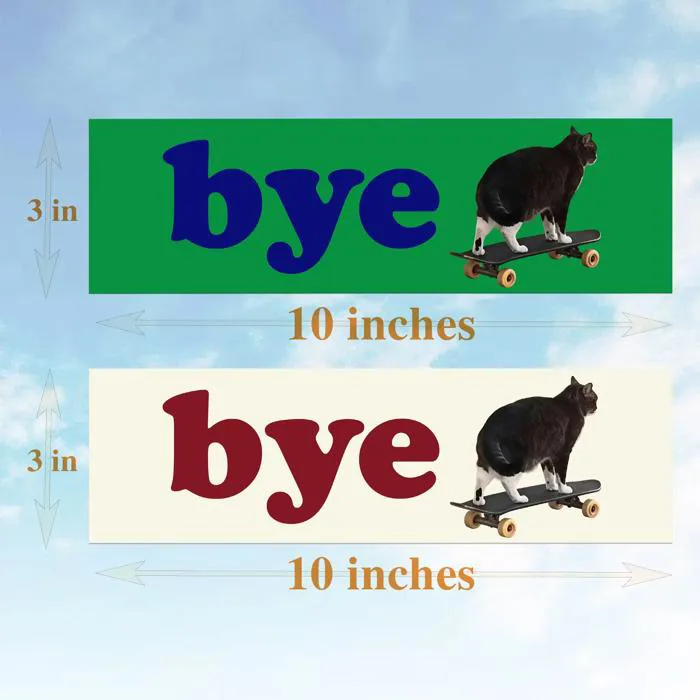 Cat Skateboard Bye - Etsy