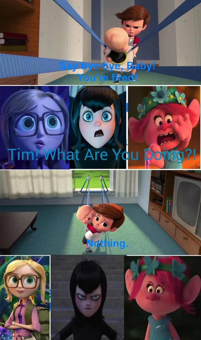 Bye Bye Baby Meme With Sam Sparks, Mavis And Poppy by TheStarWarsMovieFan  on DeviantArt