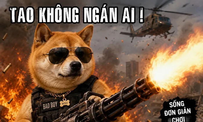 146+ Meme Chó Cầm Súng, cầm dao hung hãn cười rụng răng