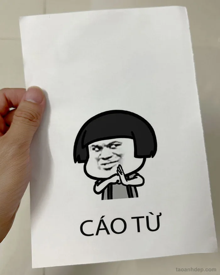 Chế ảnh đơn xin thôi việc CÁO TỪ