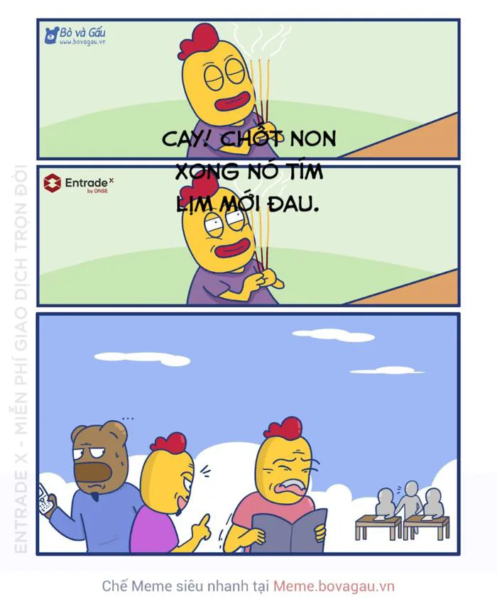 Cay cú vì lỡ chốt non