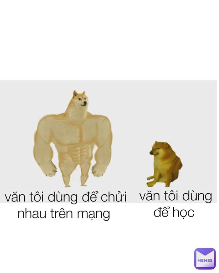văn tôi dùng để chửi nhau trên mạng văn tôi dùng để học | @QuangHai2206 |  Memes
