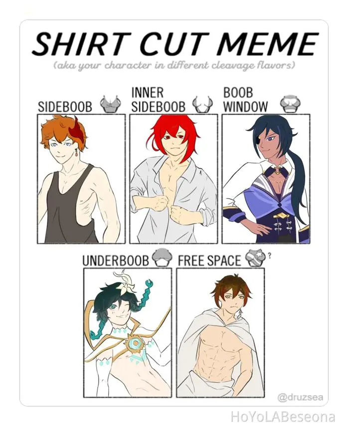Shirt cut meme Genshin Impact | HoYoLAB