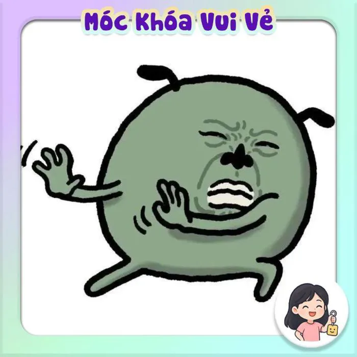 Móc khóa meme hài hước hình con xanh xanh dễ thương độc đáo phụ kiện balo  túi xách chất liệu mica trong cao cấp | Shopee Việt Nam