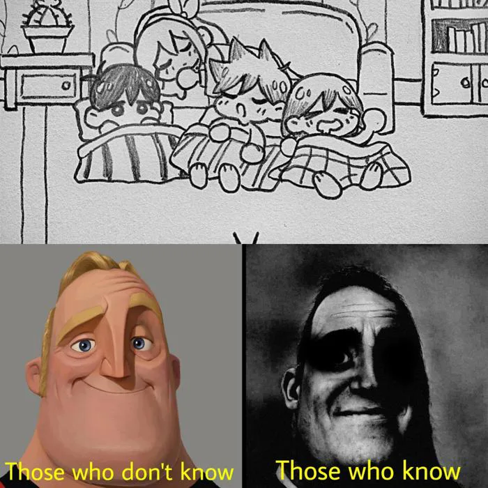 Top image isn't mine, but have a dark meme. : r/OMORI