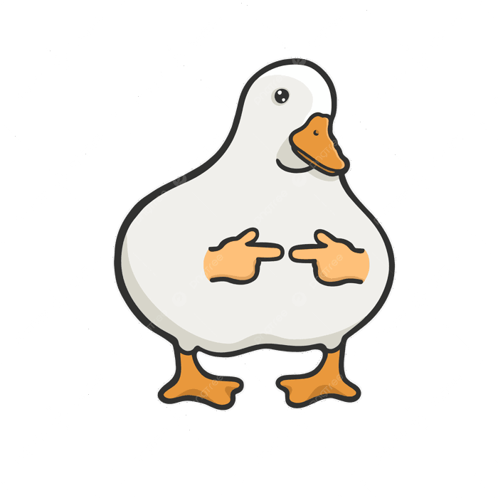 Cute Duck Meme Sticker Vector Illustration, Duck Clipart, Cute Clipart,  Sticker Clipart PNG and Vector with Transparent Background for Free Download