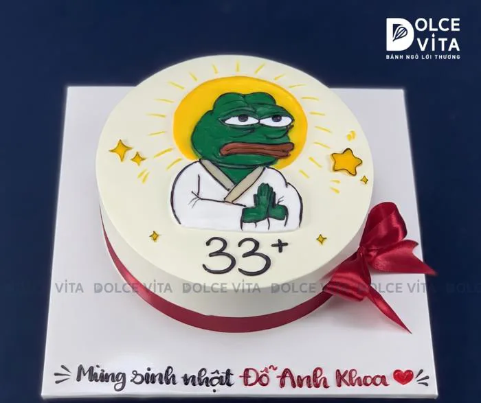 Bánh kem troll - vẽ meme Ếch xanh Pepe | Dolce Vita Bakery Q7