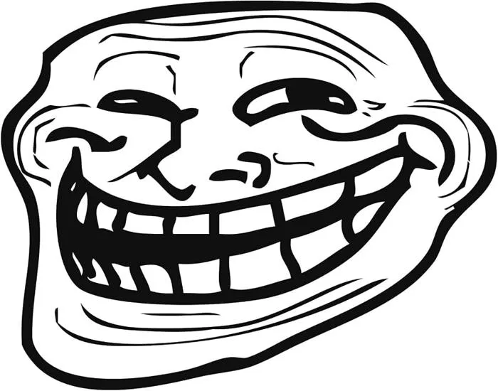 Amazon.com: Internet Troll Face Meme - 6.0 in x 4.8 in - Vinyl Decal  Sticker : Automotive